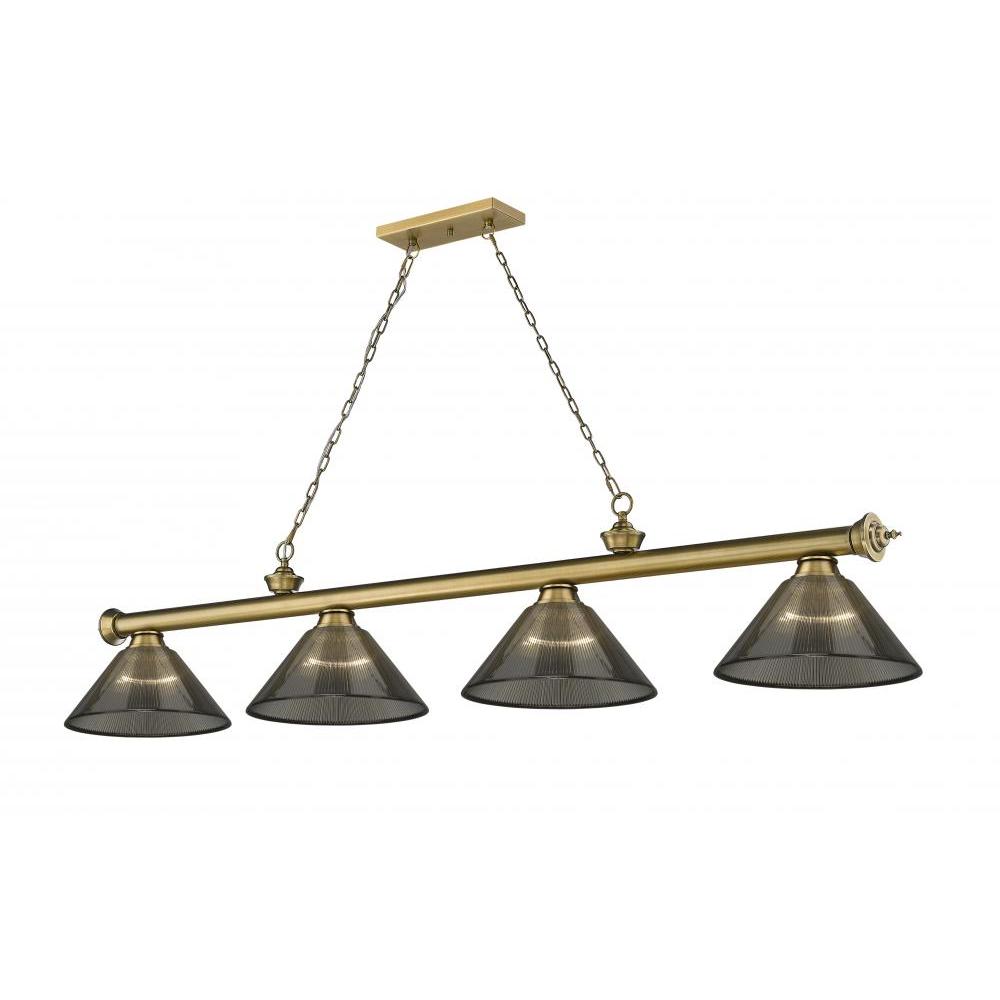 4 Light Billiard Table Light -Smoke