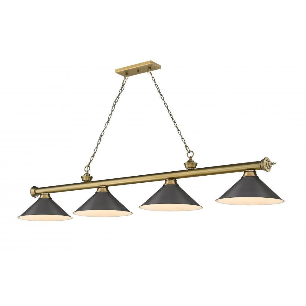 4 Light Billiard Table Light -Bronze