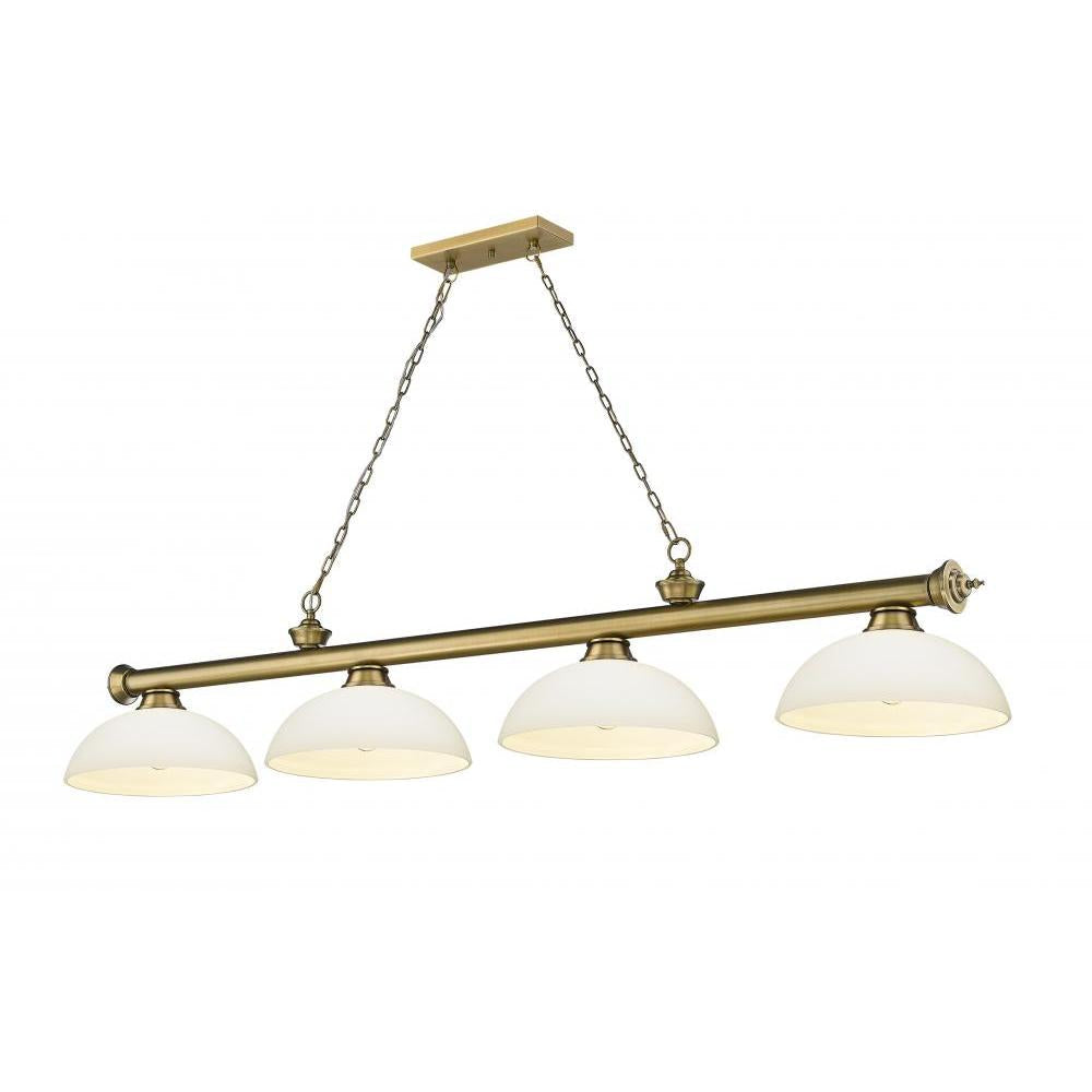4 Light Billiard Table Light -Matte Opal