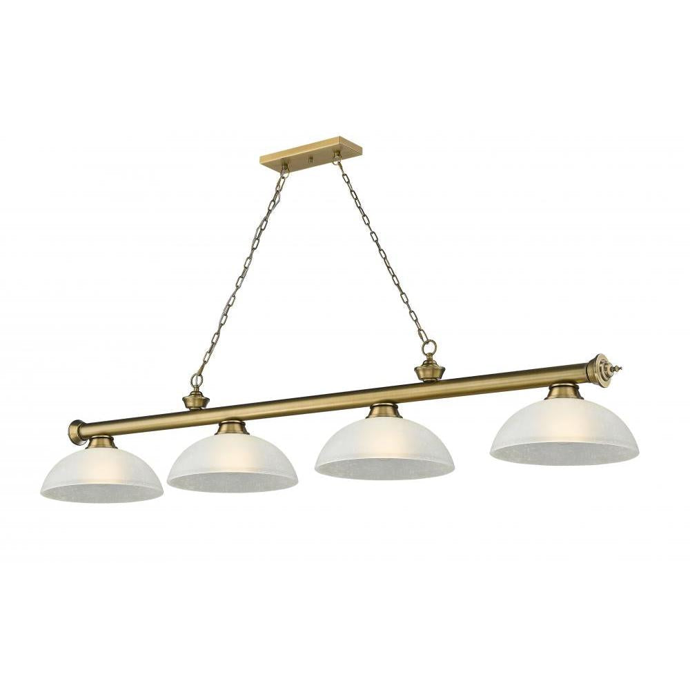 4 Light Billiard Table Light -White Linen