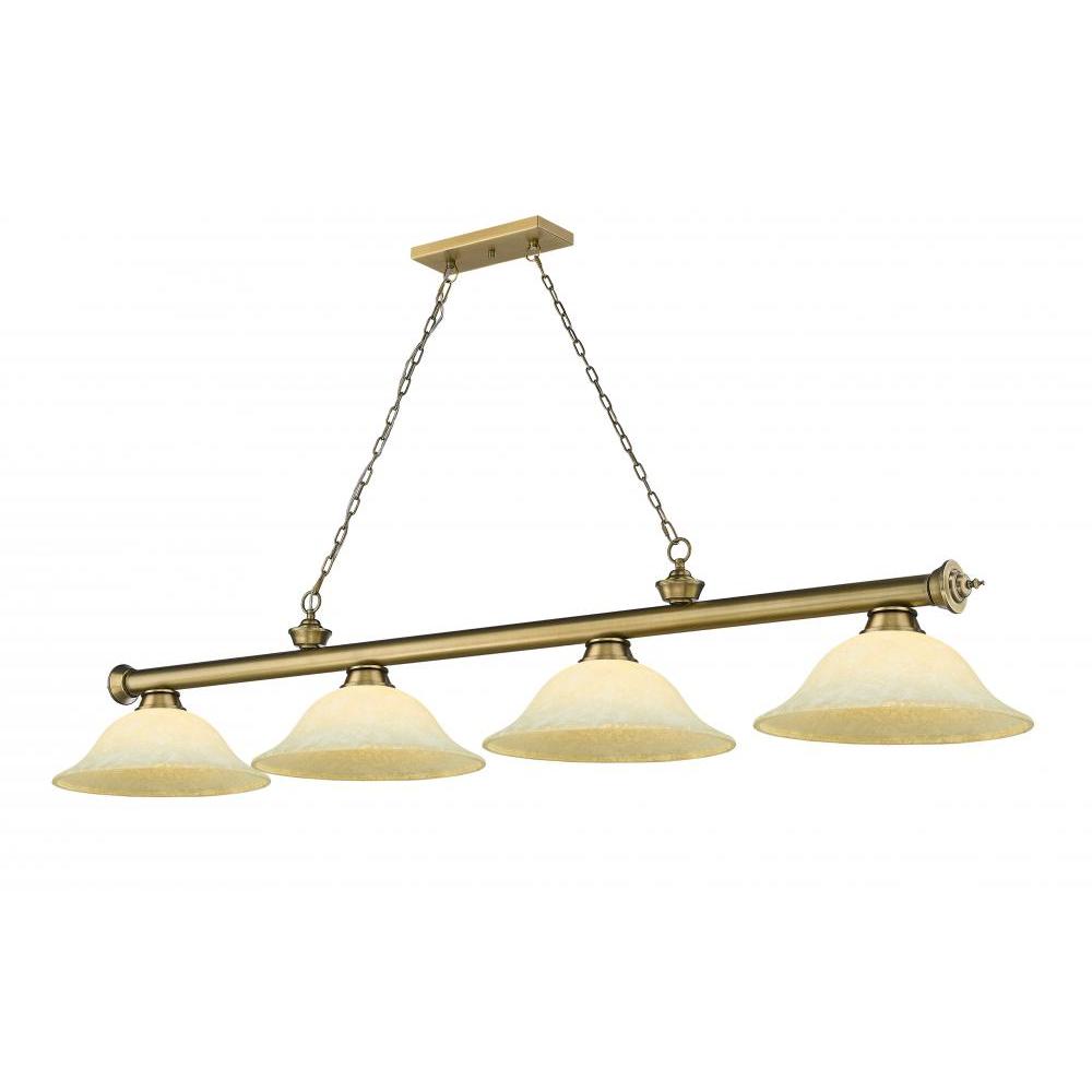 4 Light Billiard Table Light -Golden Mottle