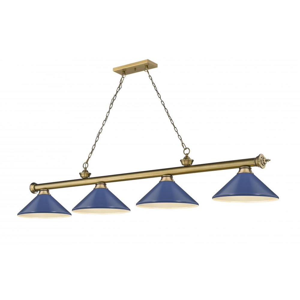4 Light Billiard Table Light -Navy Blue