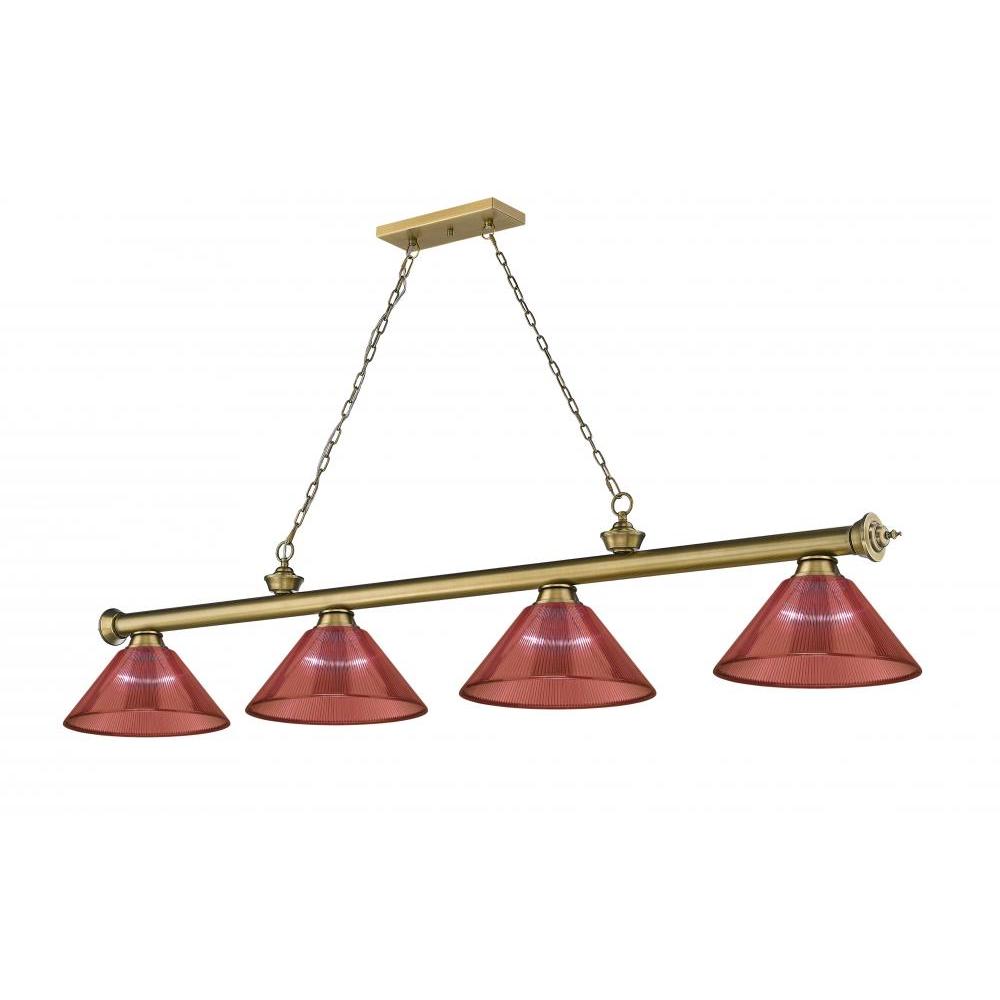 4 Light Billiard Table Light -Red