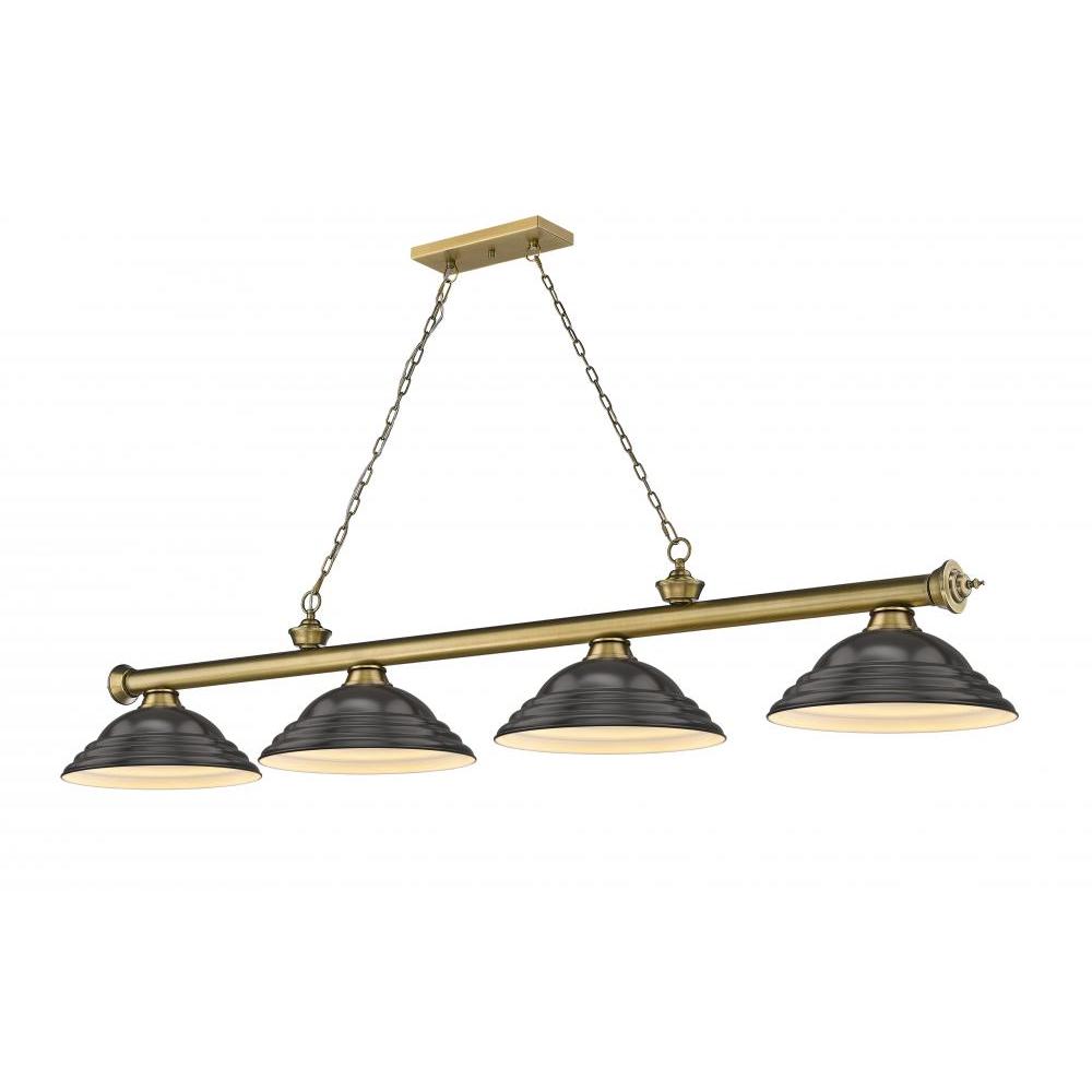 4 Light Billiard Table Light -Bronze