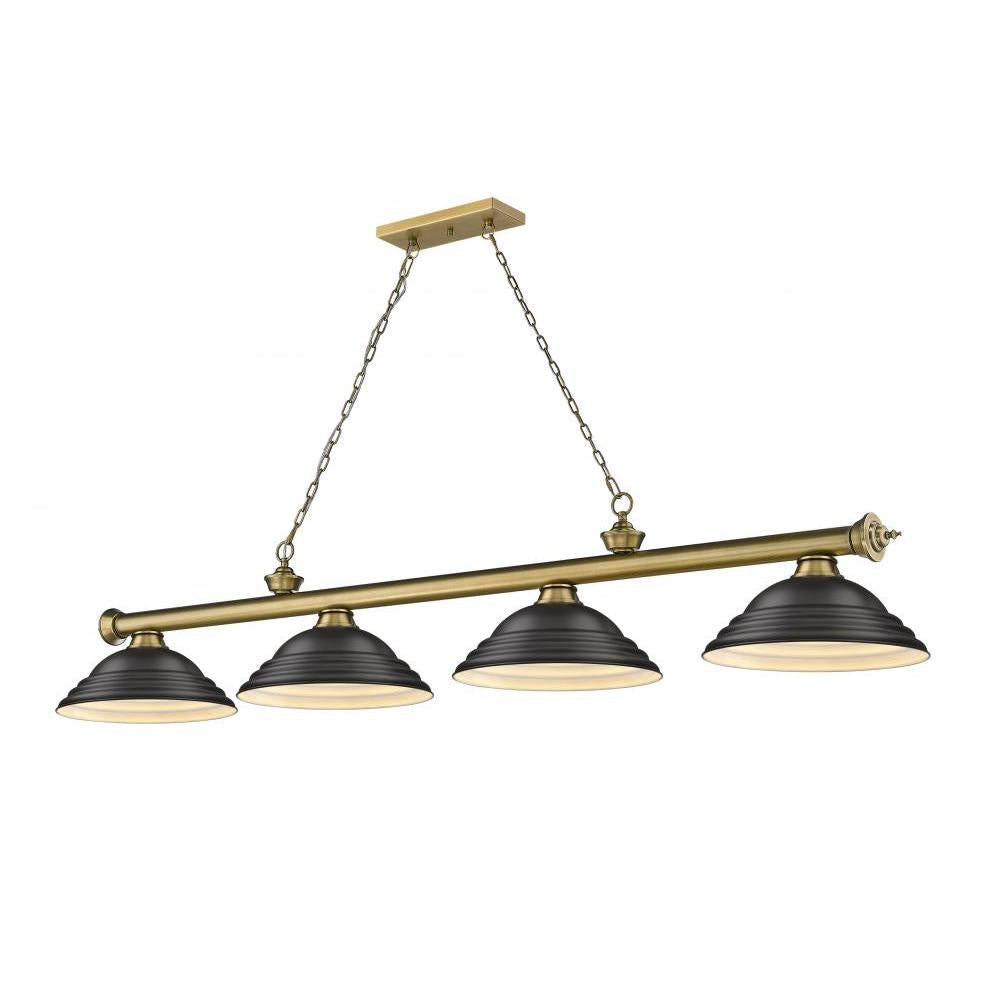 4 Light Billiard Table Light -Matte Black