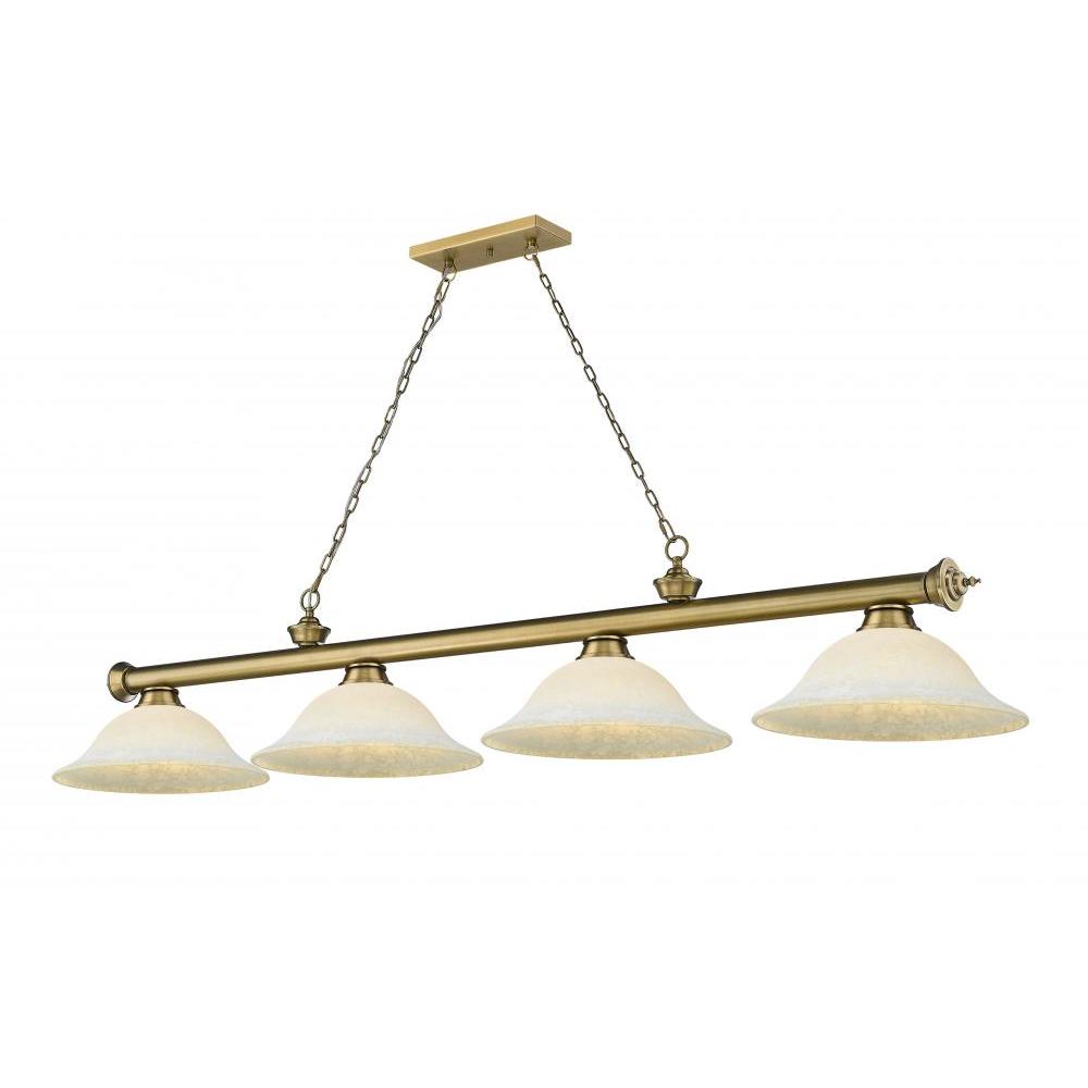 4 Light Billiard Table Light -White Mottle