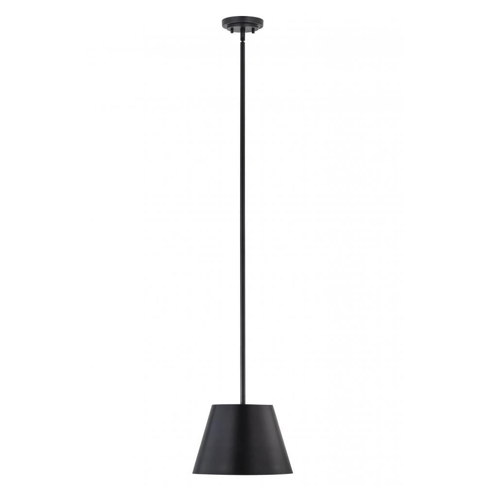 1 Light Pendant-Matte Black