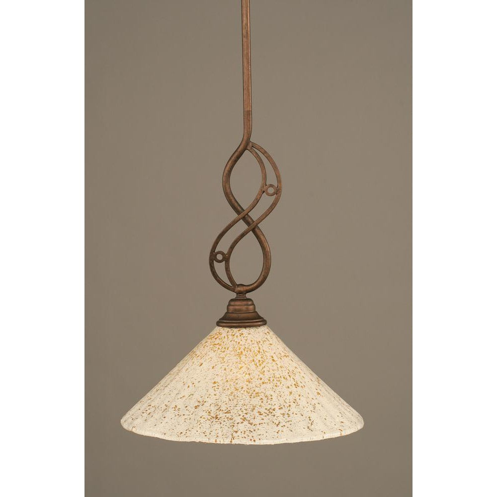 Toltec Company JAZZ 232-BRZ-702 Pendant Art Glass - Bronze