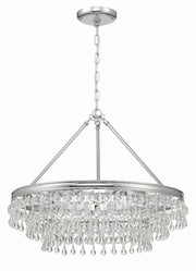 Crystorama Calypso 237-CH – 25 Inch – 6 Light – Chandelier – Polished Chrome – Damp Rated