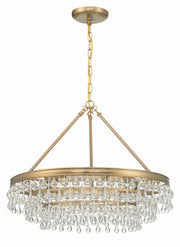Crystorama Calypso 237-VG – 25 Inch – 6 Light – Chandelier – Vibrant Gold – Damp Rated