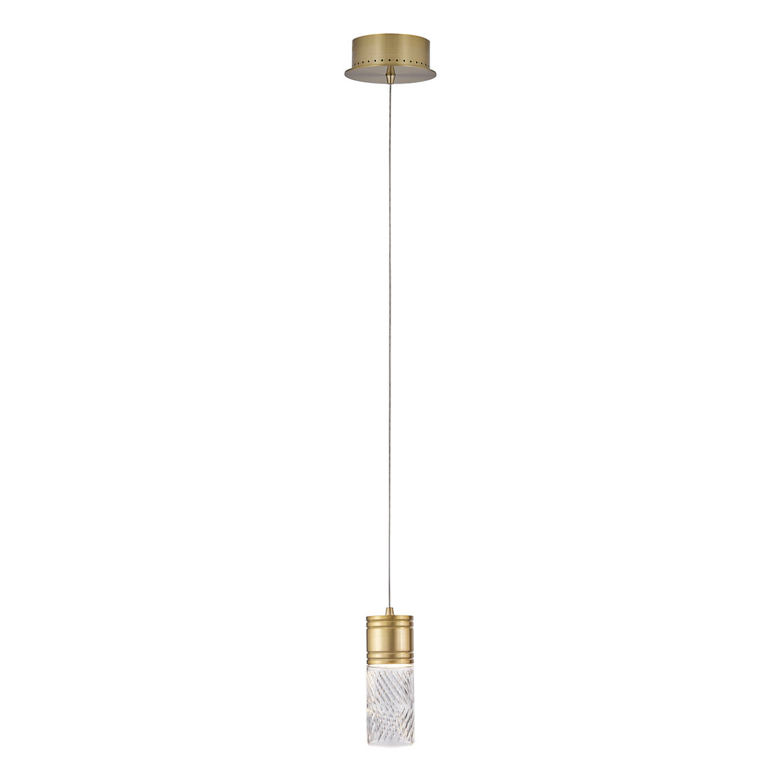 Kiriko 6-in (6-watt) LED Winter Brass Pendant