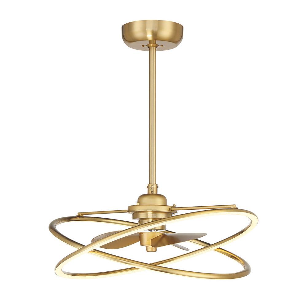 Dorado LED Fan D'Lier in Warm Brass