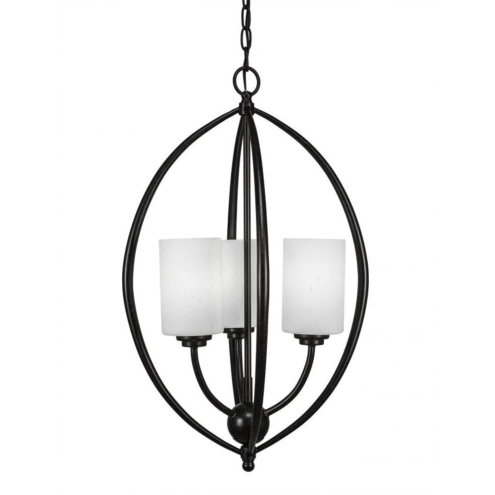 Toltec Company MARQUISE 2414-DG-310 Pendant Art Glass - Black