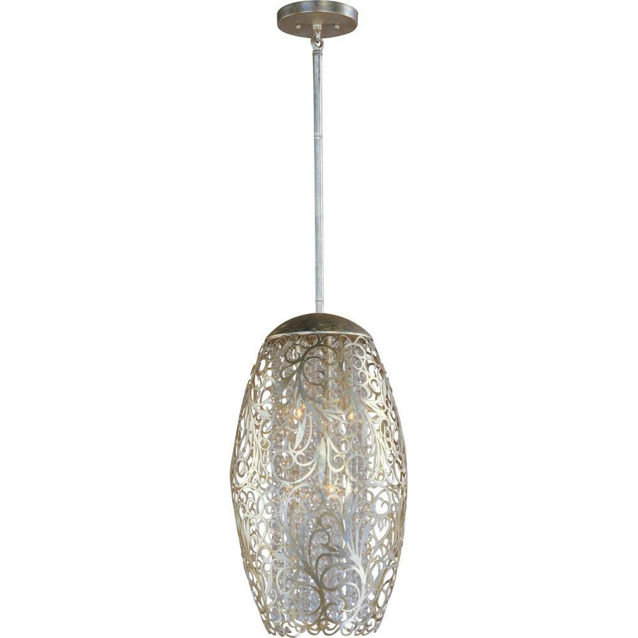 Maxim Lighting 24151BCGS Arabesque 13 Inch Semi Flush Mount Light – Golden Silver