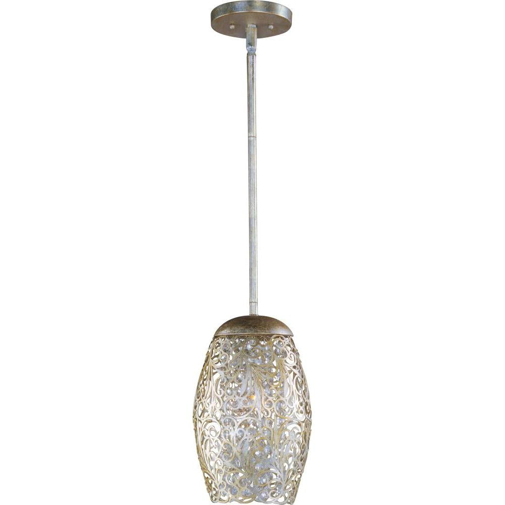Arabesque 6.5 Inch Mini Pendant – Golden Silver