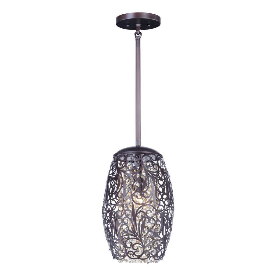 Maxim Lighting 24153CGOI Arabesque 6.5 Inch Mini Pendant – Oil Rubbed Bronze