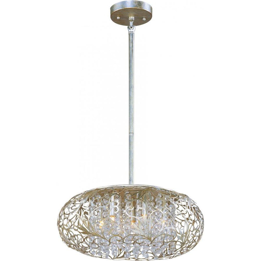 Maxim Lighting 24154BCGS Arabesque 18 Inch Semi Flush Mount Light – Golden Silver