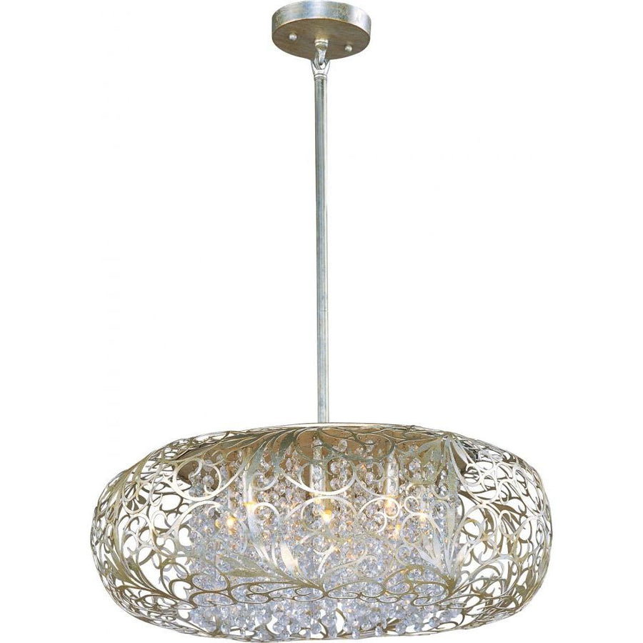 Maxim Lighting 24155BCGS Arabesque 24 Inch Semi Flush Mount Light – Golden Silver