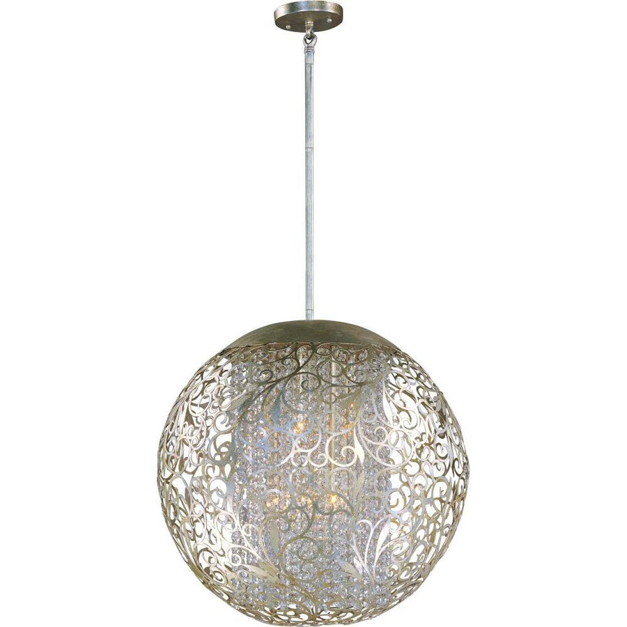 Maxim Lighting 24156BCGS Arabesque 23 Inch Semi Flush Mount Light – Golden Silver