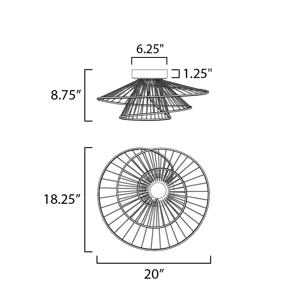 Maxim Lighting ZETA 24170NAB Flush Mount Traditional - Brass