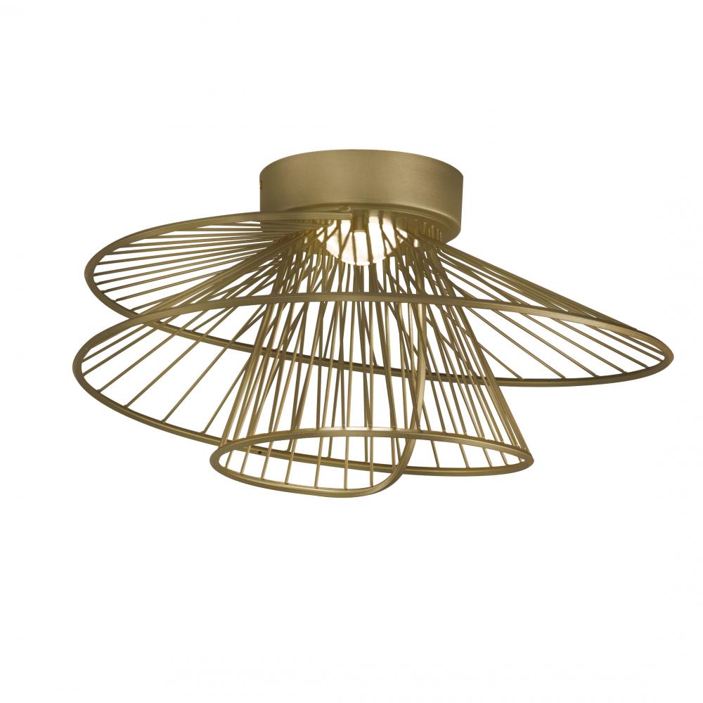 Zeta 20 Inch Flush Mount Light – Natural Aged Brass