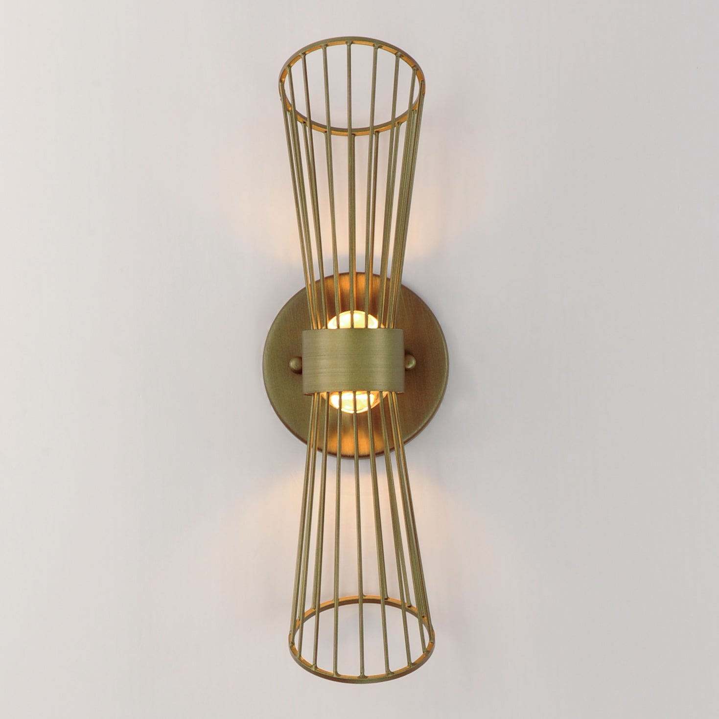 Zeta LED Wall Sconce - Natural Aged Brass