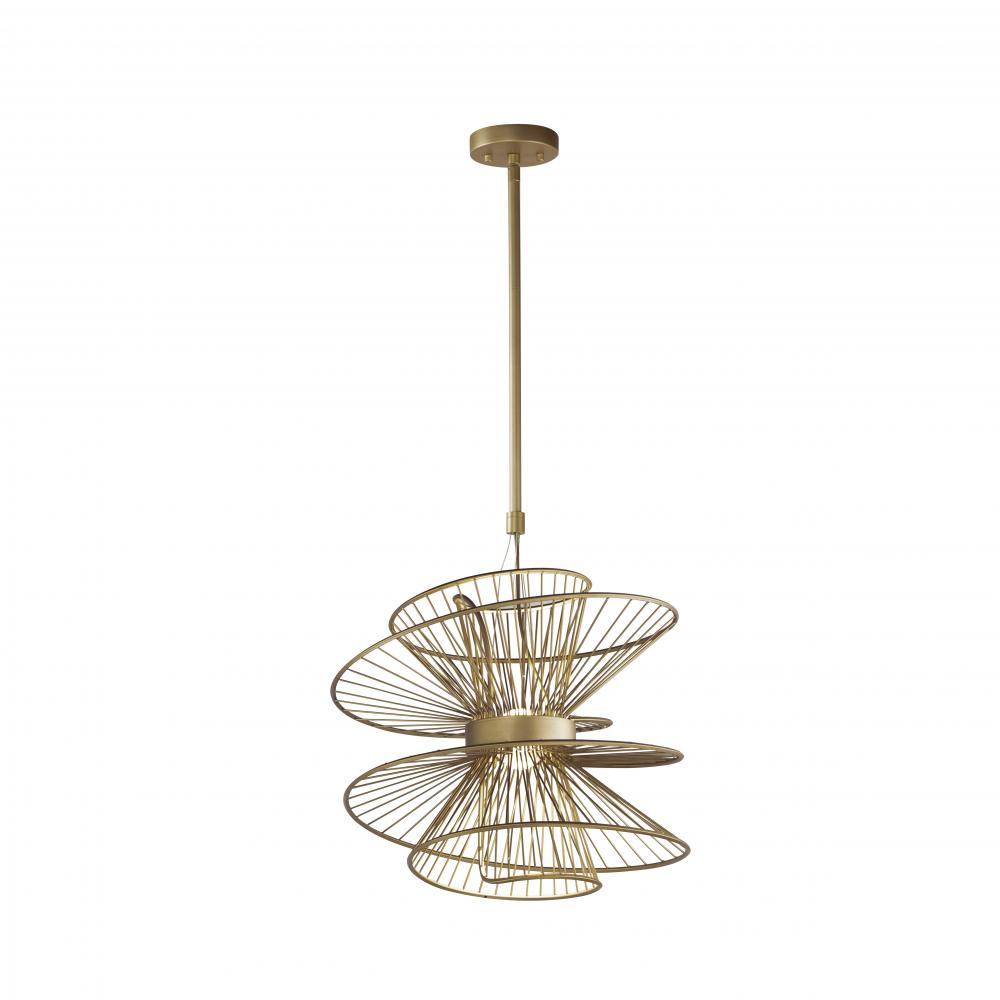 Zeta 20 Inch Pendant – Natural Aged Brass