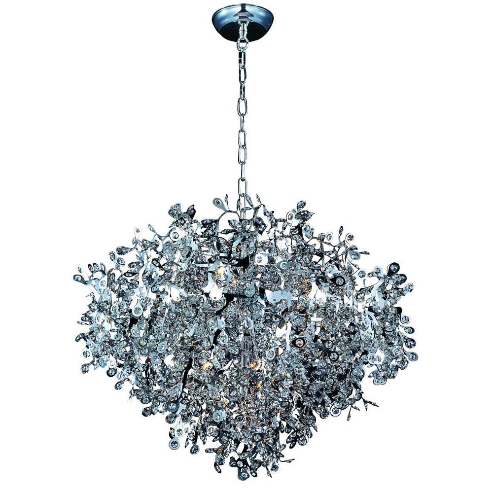 Comet 33 Inch Semi Flush Mount Light – Polished Chrome
