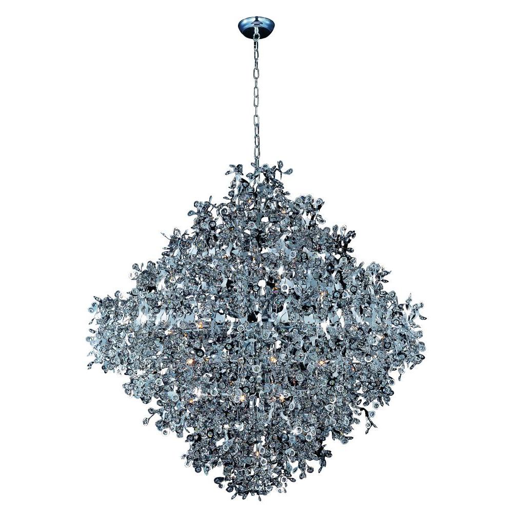 Comet 50 Inch Semi Flush Mount Light – Polished Chrome