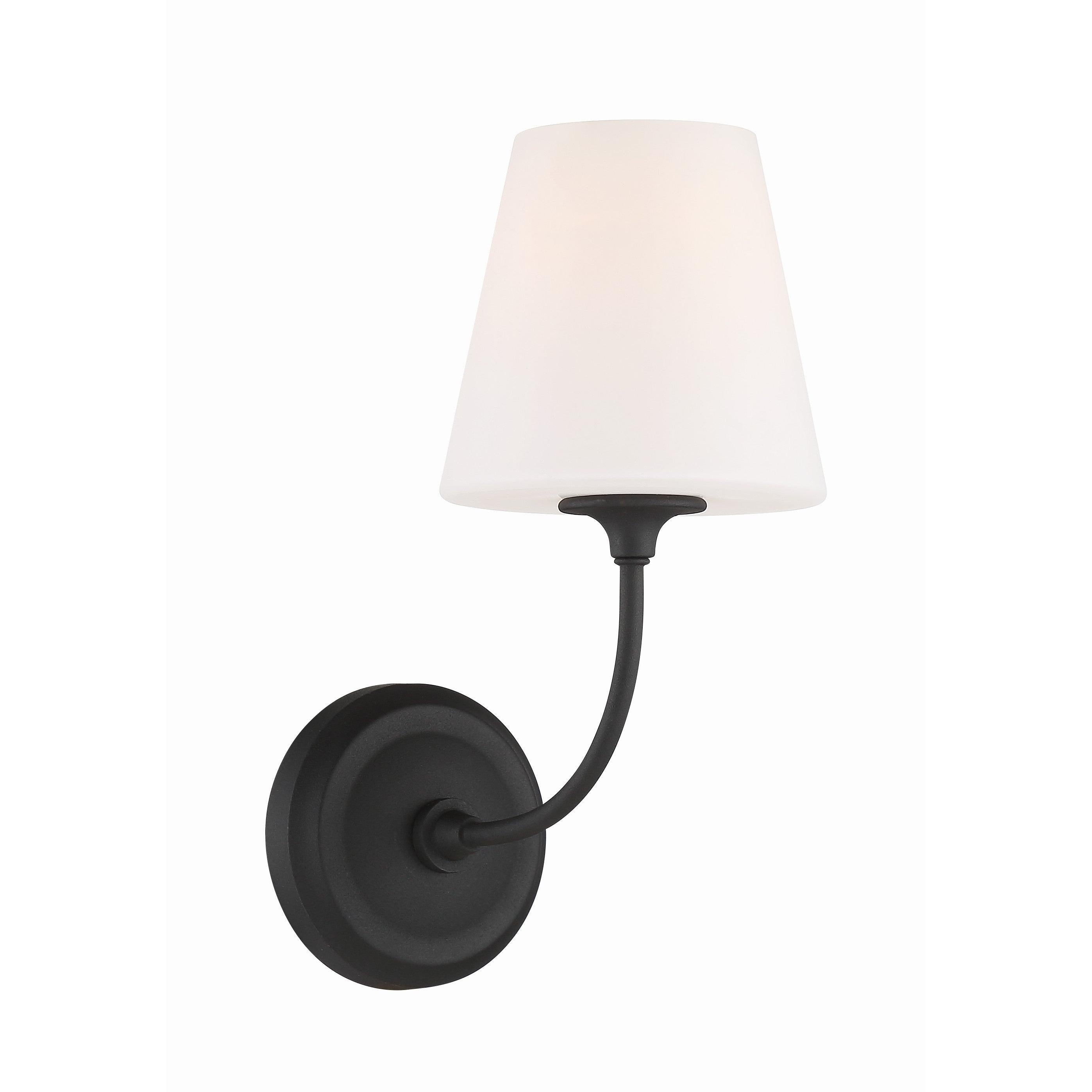 Crystorama Sylvan 2441-OP-BF – 6 Inch – 1 Light – Sconce – Black Forged – Damp Rated