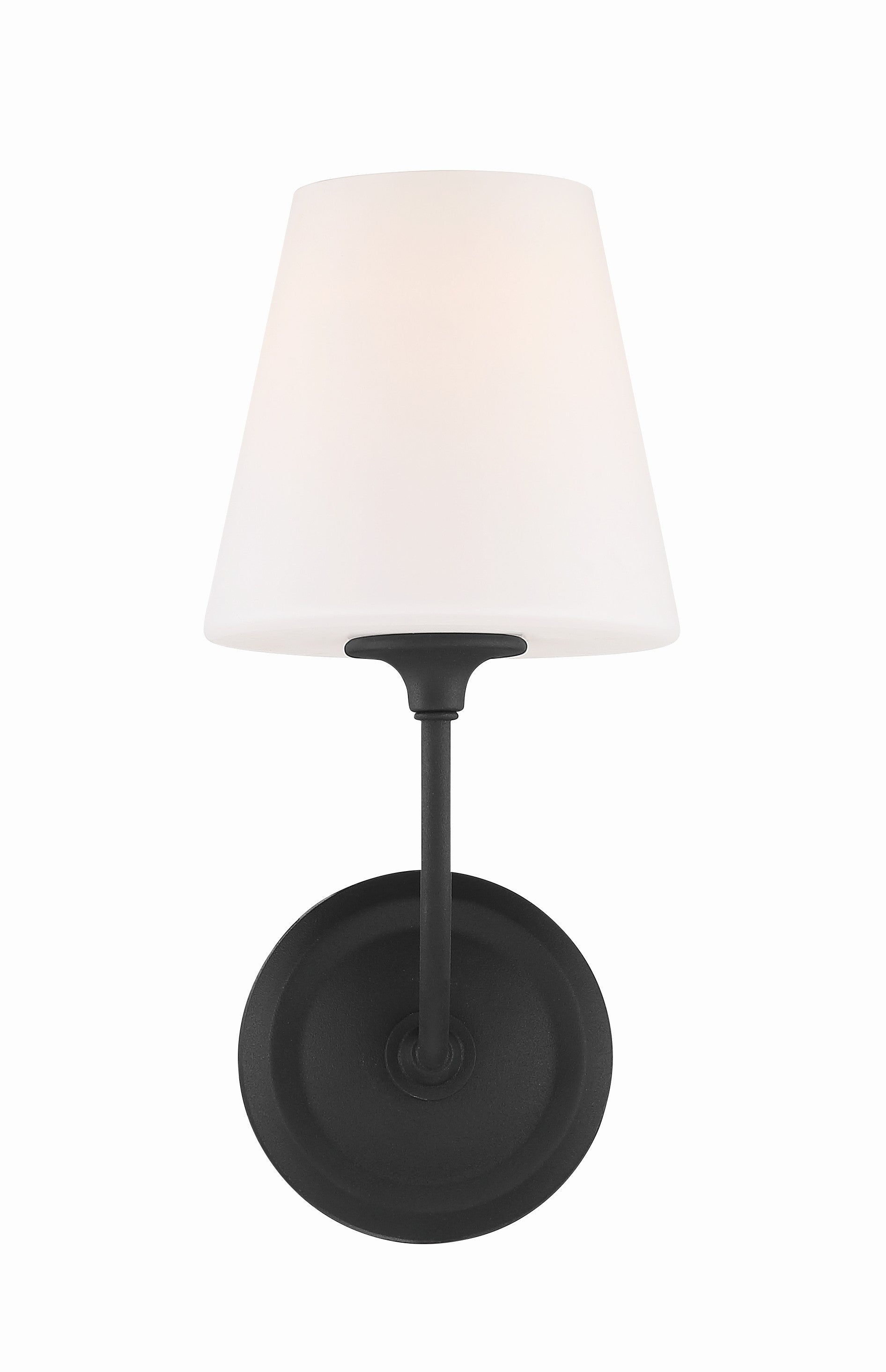 Crystorama Sylvan 2441-OP-BF – 6 Inch – 1 Light – Sconce – Black Forged – Damp Rated