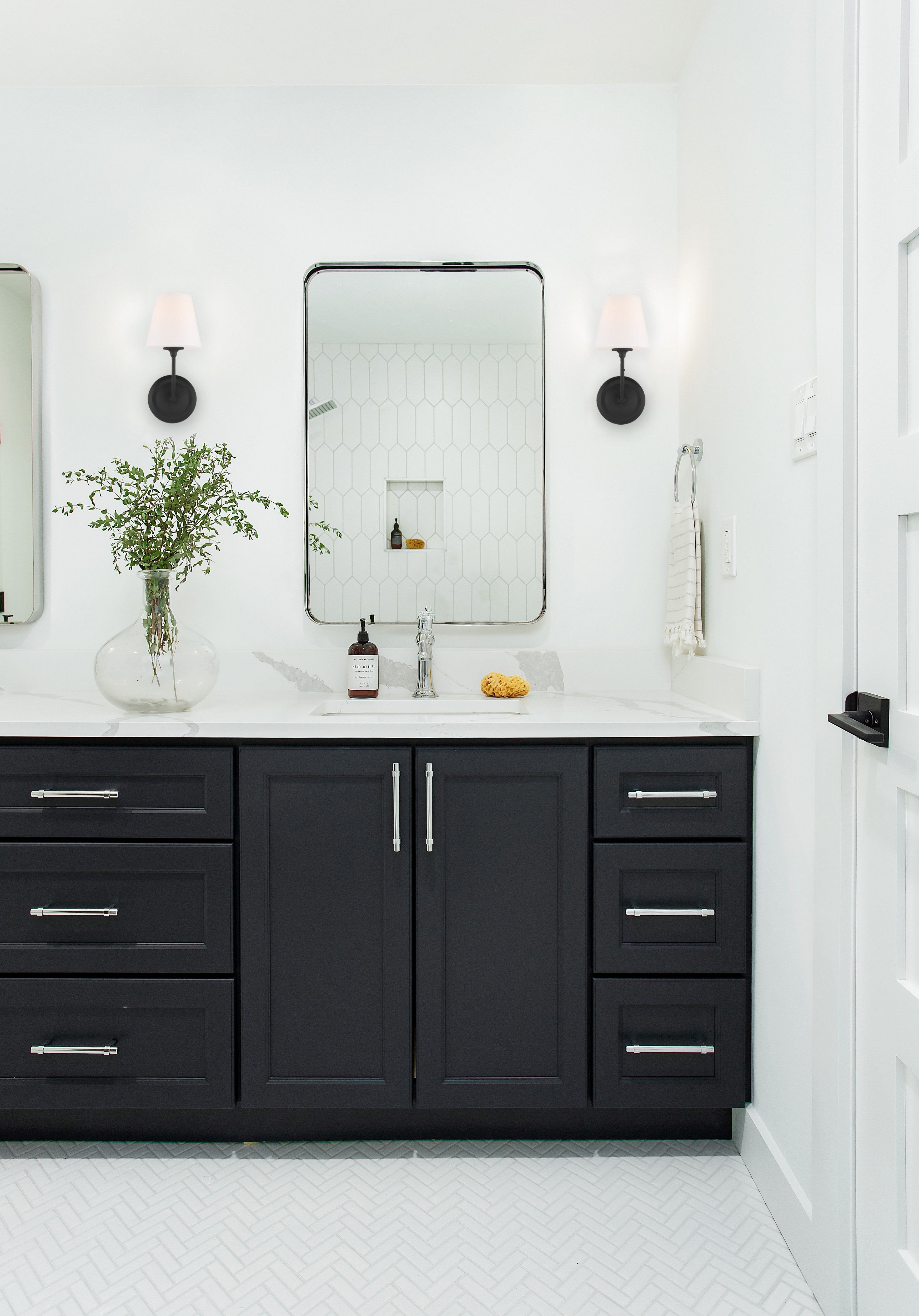 Crystorama Sylvan 2441-OP-BF – 6 Inch – 1 Light – Sconce – Black Forged – Damp Rated