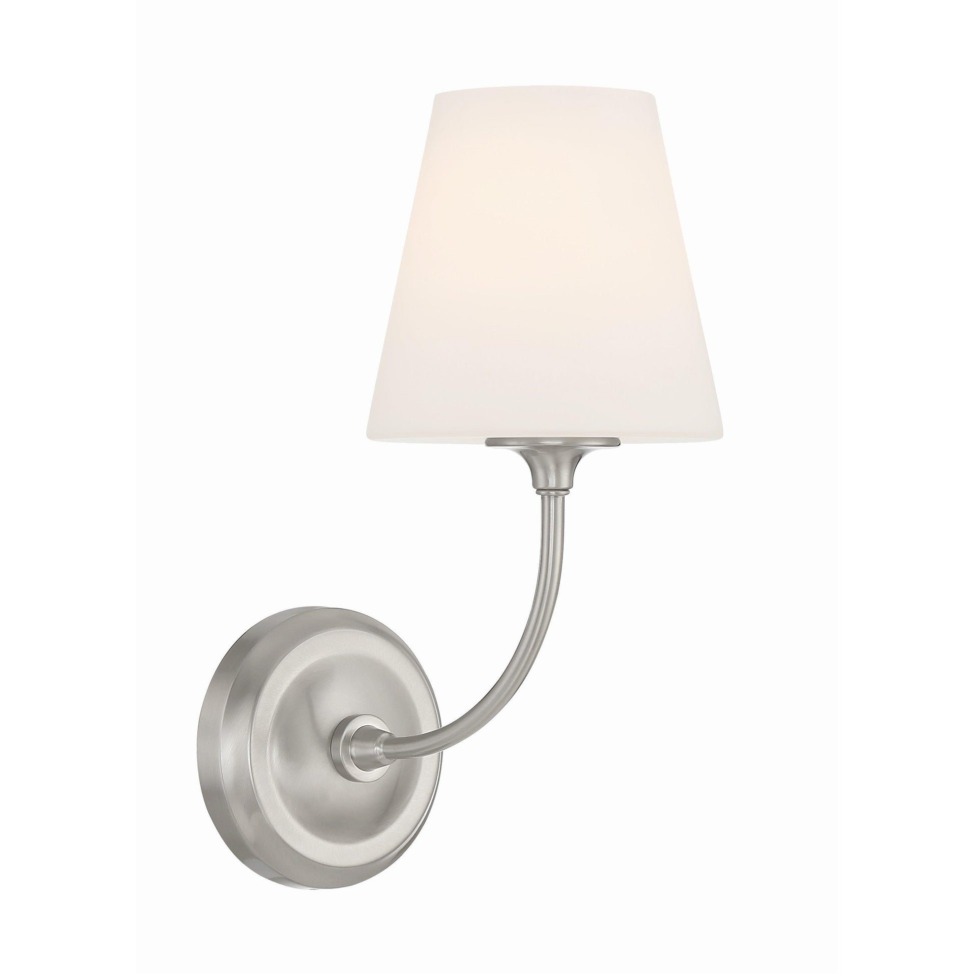 Crystorama Sylvan 2441-OP-BN – 6 Inch – 1 Light – Sconce – Brushed Nickel – Damp Rated