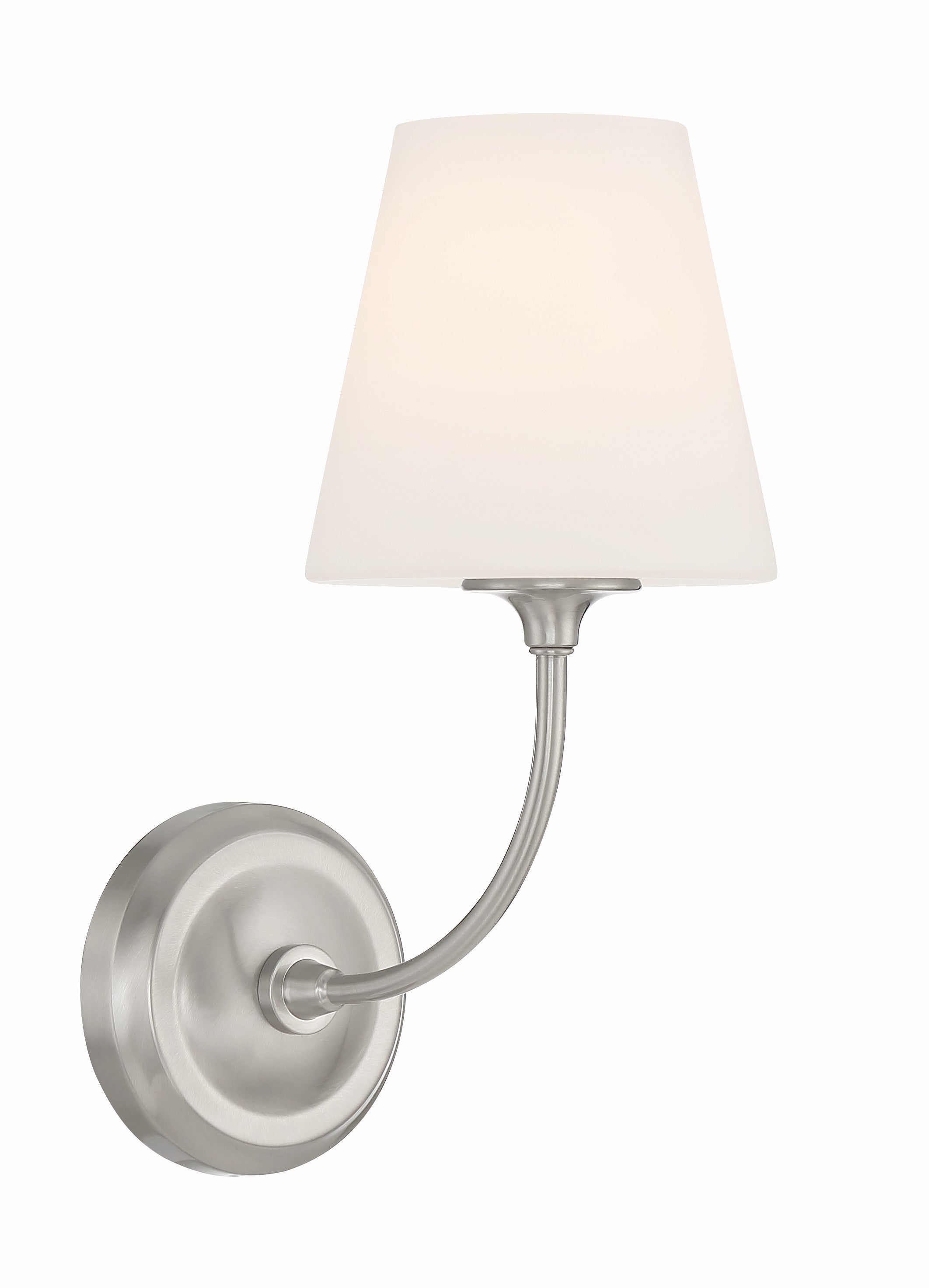 Crystorama Sylvan 2441-OP-BN – 6 Inch – 1 Light – Sconce – Brushed Nickel – Damp Rated