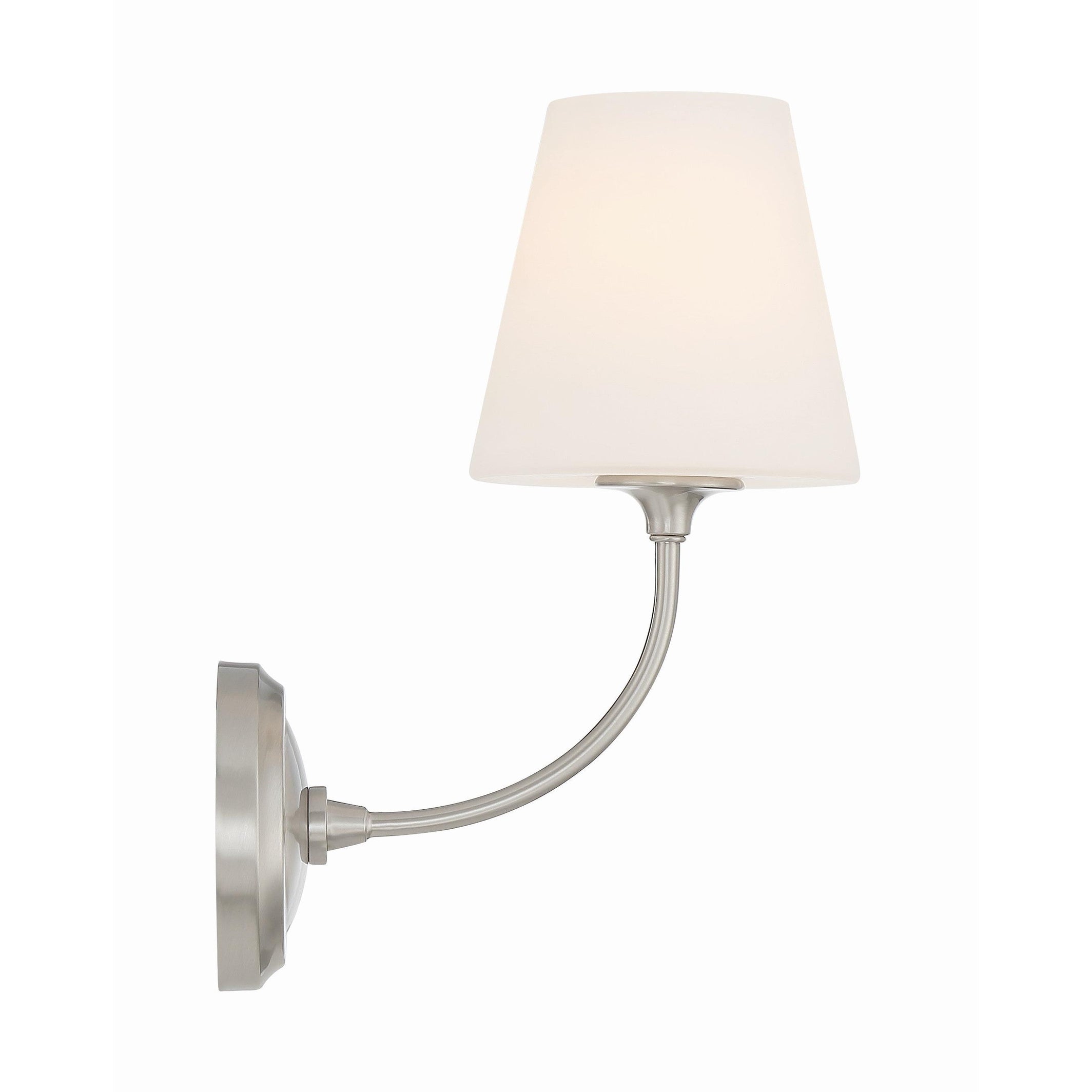 Crystorama Sylvan 2441-OP-BN – 6 Inch – 1 Light – Sconce – Brushed Nickel – Damp Rated