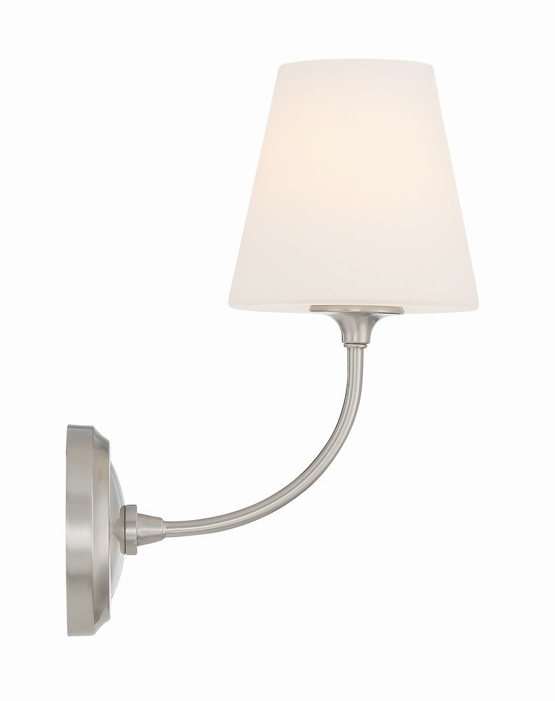 Crystorama SYLVAN 2441-OP-BN Sconce Contemporary - Brushed Nickel