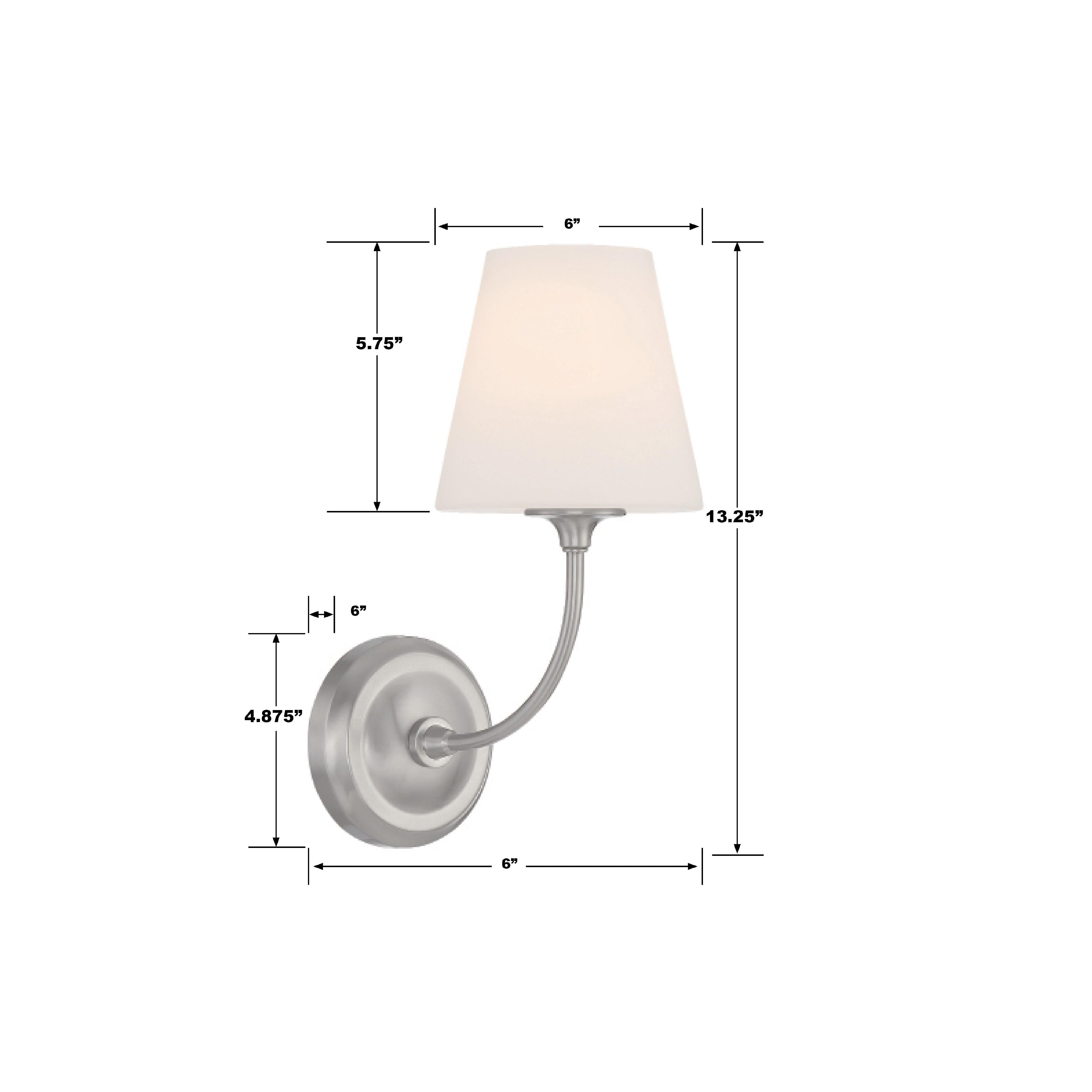 Crystorama Sylvan 2441-OP-BN – 6 Inch – 1 Light – Sconce – Brushed Nickel – Damp Rated