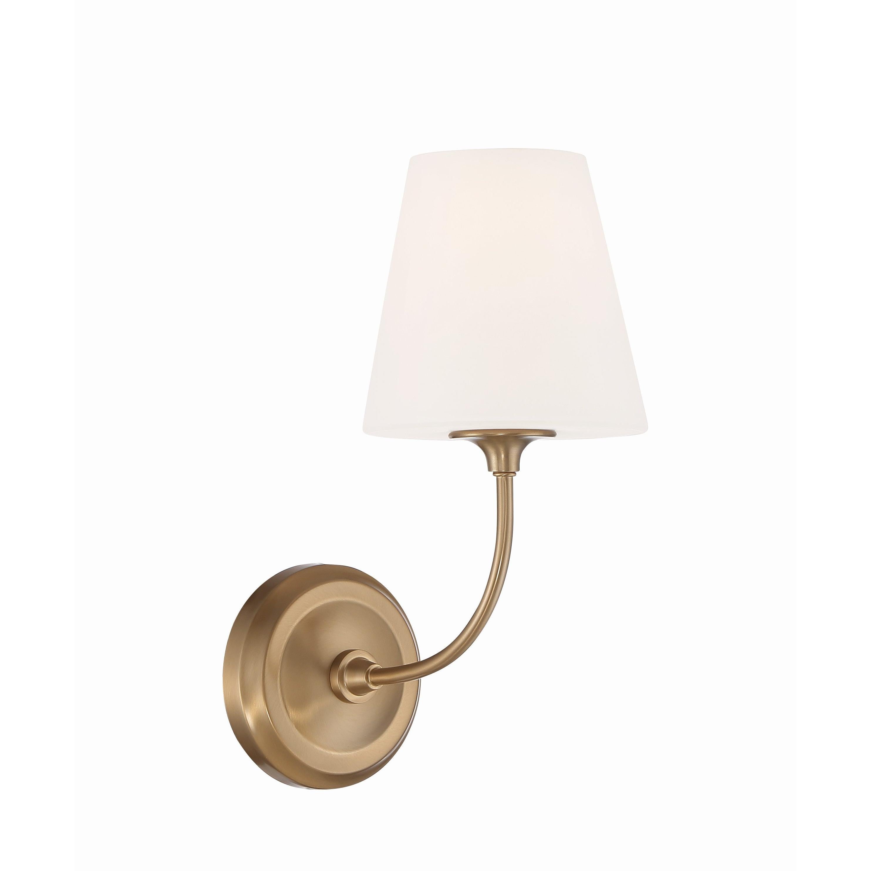 Crystorama Sylvan 2441-OP-VG – 6 Inch – 1 Light – Sconce – Vibrant Gold – Damp Rated
