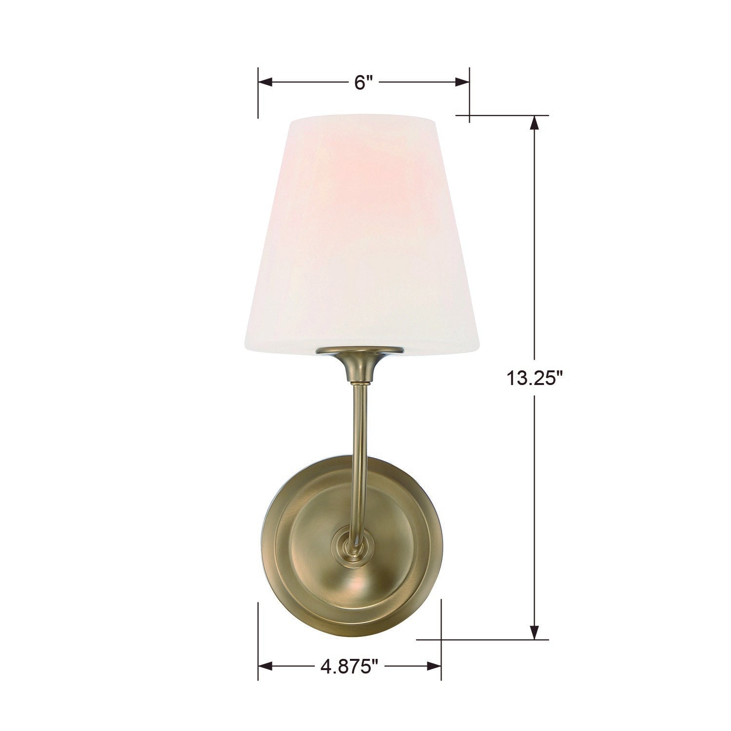 Crystorama Sylvan 2441-OP-VG – 6 Inch – 1 Light – Sconce – Vibrant Gold – Damp Rated