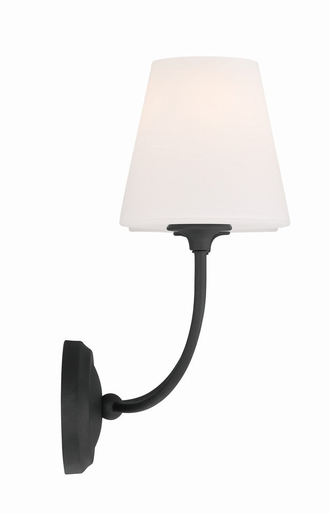 Crystorama SYLVAN 2442-OP-BF Sconce Contemporary - Black Forged