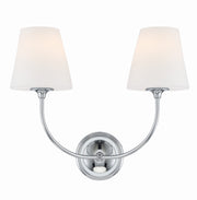 Crystorama Sylvan 2442-OP-CH – 17 Inch – 2 Light – Sconce – Polished Chrome – Damp Rated