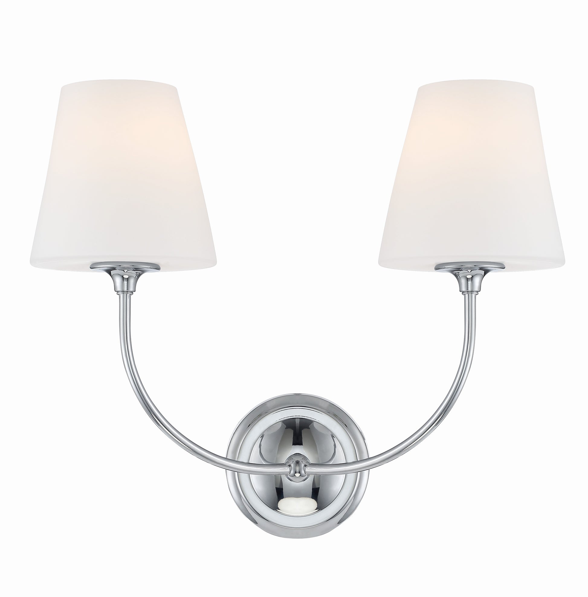 Crystorama Sylvan 2442-OP-CH – 17 Inch – 2 Light – Sconce – Polished Chrome – Damp Rated