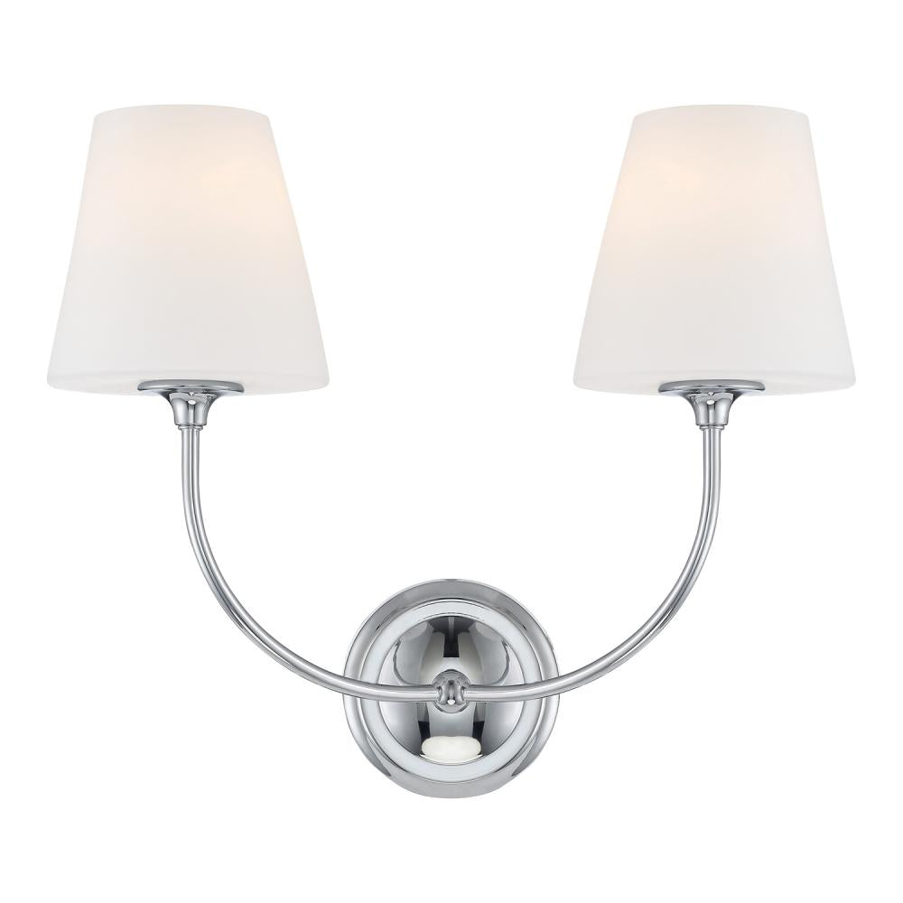 Crystorama SYLVAN 2442-OP-CH Sconce Contemporary - Polished Chrome