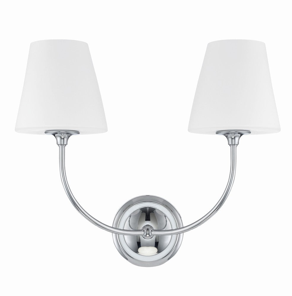 Crystorama SYLVAN 2442-OP-CH Sconce Contemporary - Polished Chrome