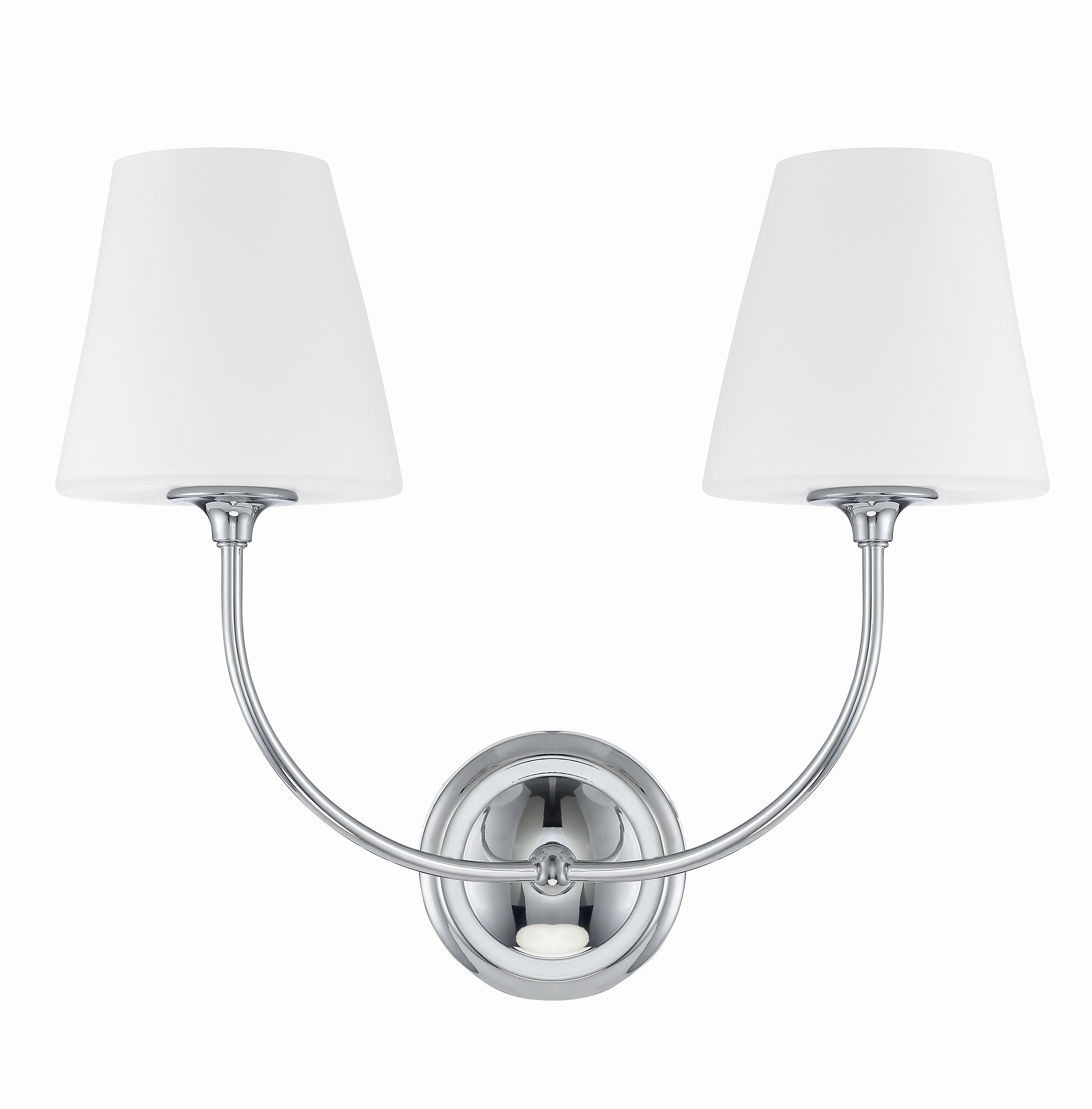 Crystorama Sylvan 2442-OP-CH – 17 Inch – 2 Light – Sconce – Polished Chrome – Damp Rated