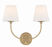 Crystorama Sylvan 2442-OP-VG – 17 Inch – 2 Light – Sconce – Vibrant Gold – Damp Rated