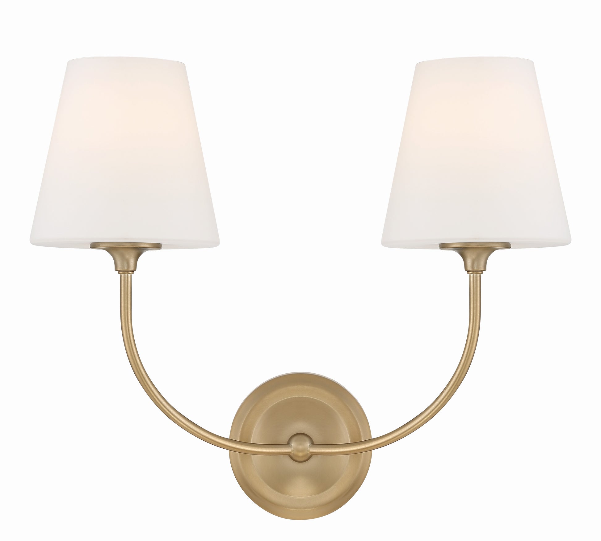Crystorama Sylvan 2442-OP-VG – 17 Inch – 2 Light – Sconce – Vibrant Gold – Damp Rated