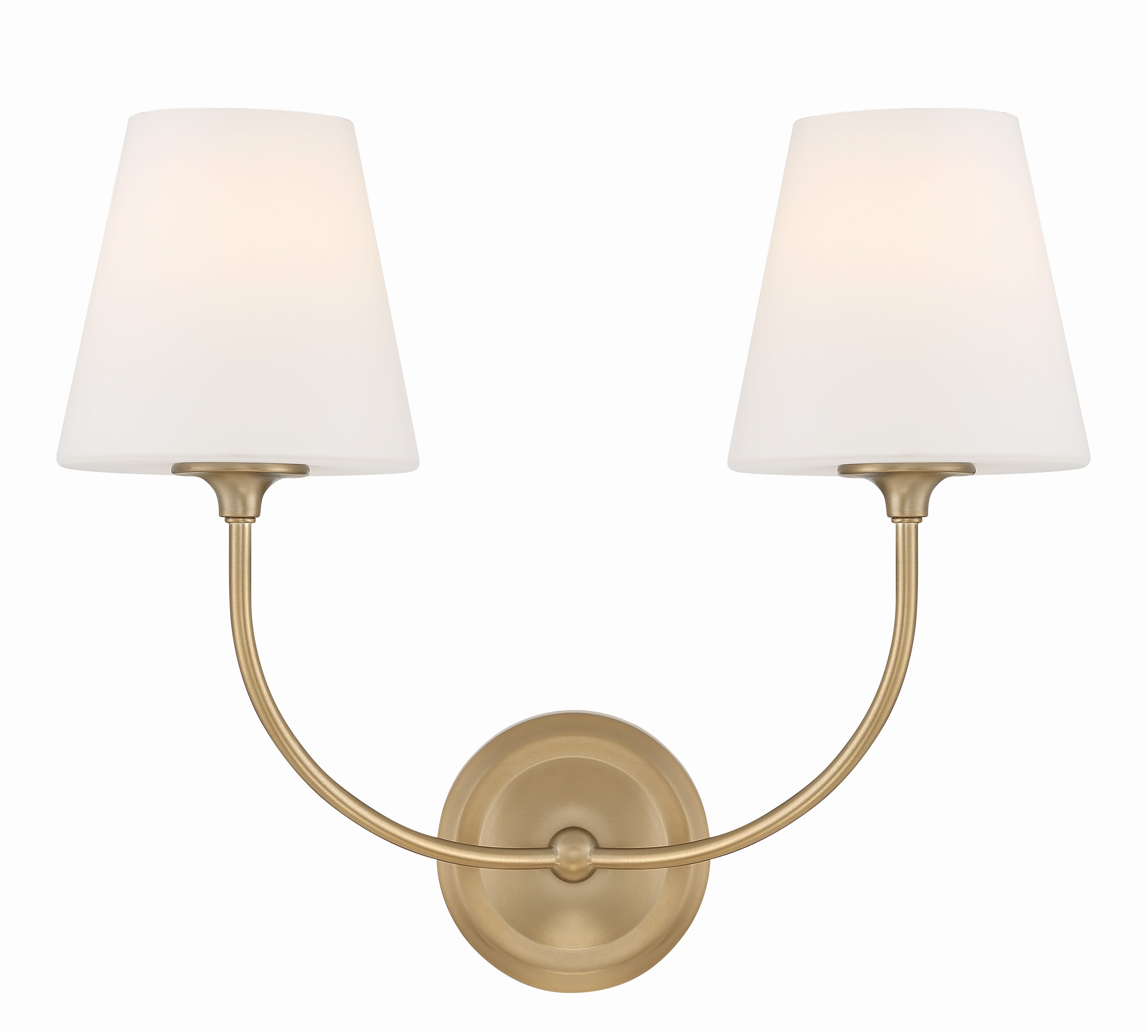 Crystorama Sylvan 2442-OP-VG – 17 Inch – 2 Light – Sconce – Vibrant Gold – Damp Rated