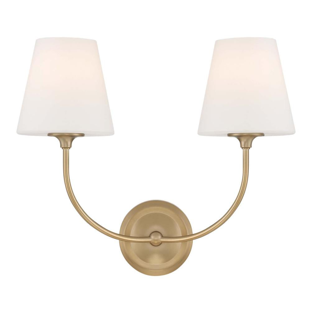 Crystorama SYLVAN 2442-OP-VG Sconce Contemporary - Vibrant Gold