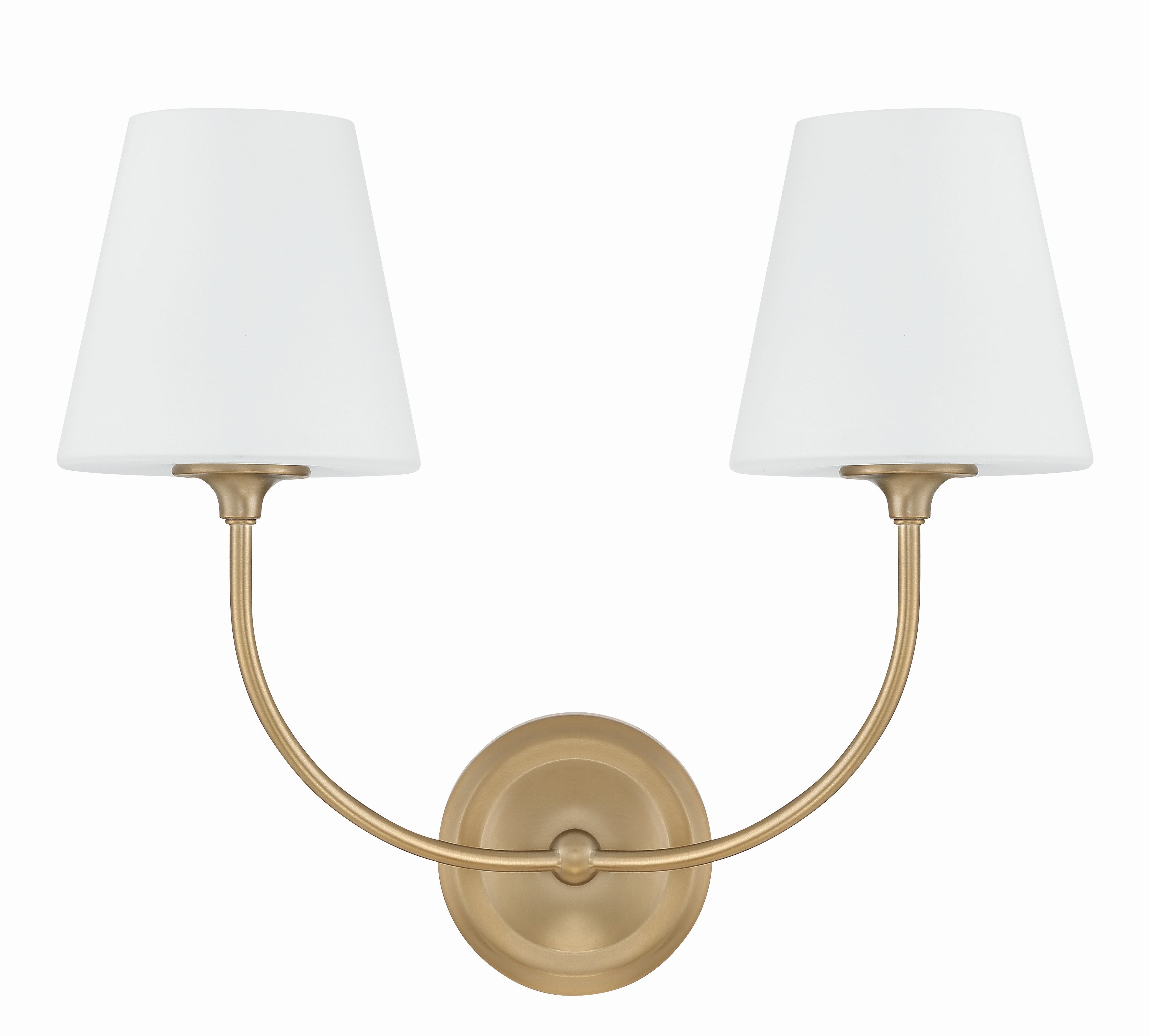 Crystorama Sylvan 2442-OP-VG – 17 Inch – 2 Light – Sconce – Vibrant Gold – Damp Rated